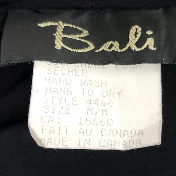 Bali Black Draped Open Front Top Medium Long Sleeve Layering Blouse - Picture 10 of 10